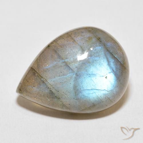 16.83ct Natural Multicolor Labradorite, Pear Shape, Transparent/Translucent