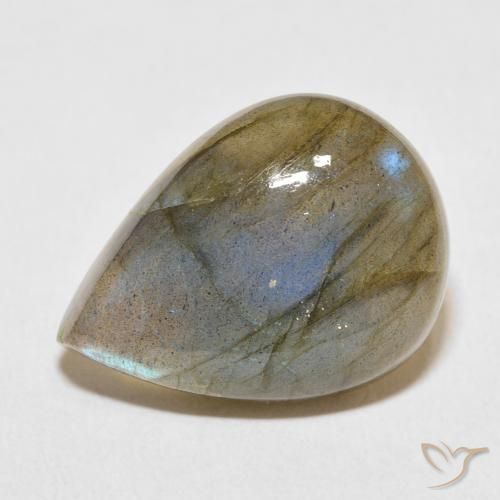 14.17ct Natural Multicolor Labradorite, Pear Shape, Translucent
