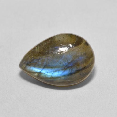 5.90ct Natural Multicolor Labradorite, Pear Shape, Translucent, Photo A