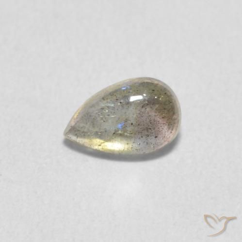 0.40ct Natural Multicolor Labradorite, Pear Shape, Translucent