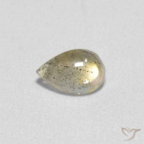 0.38ct Natural Multicolor Labradorite, Pear Shape, Translucent