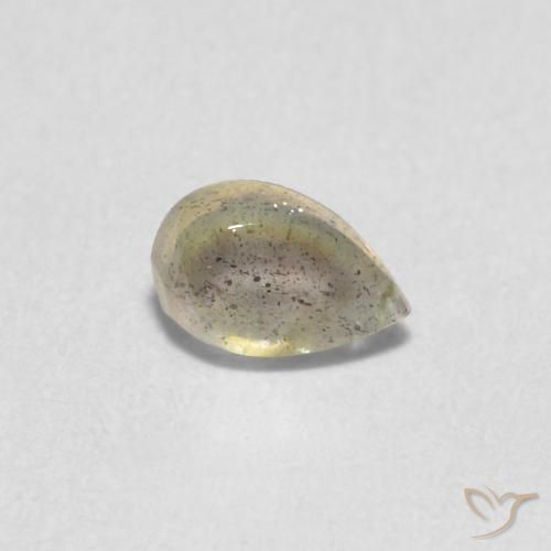 0.38 ct Multicolor Labradorite Stone, Natural Labradorite in Pear Cabochon Shape for Sale