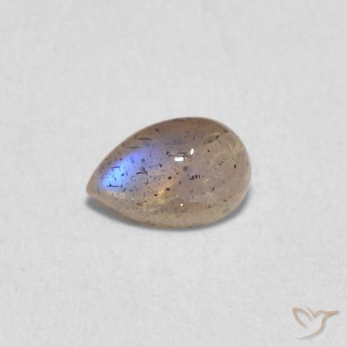 0.52ct Natural Multicolor Labradorite, Pear Shape, Translucent