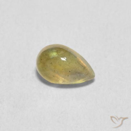 0.44 ct Multicolor Labradorite Stone, Natural Labradorite in Pear Cabochon Shape for Sale