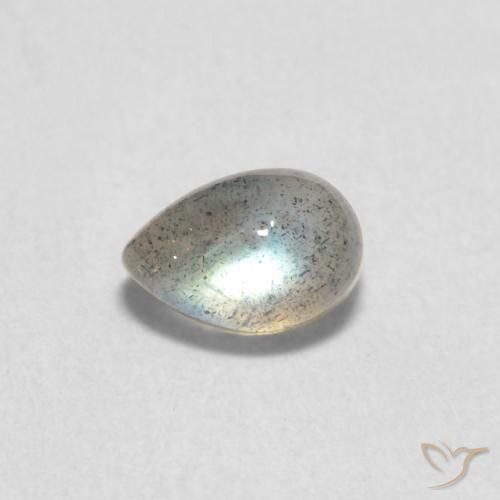 0.80ct Natural Multicolor Labradorite, Pear Shape, Translucent