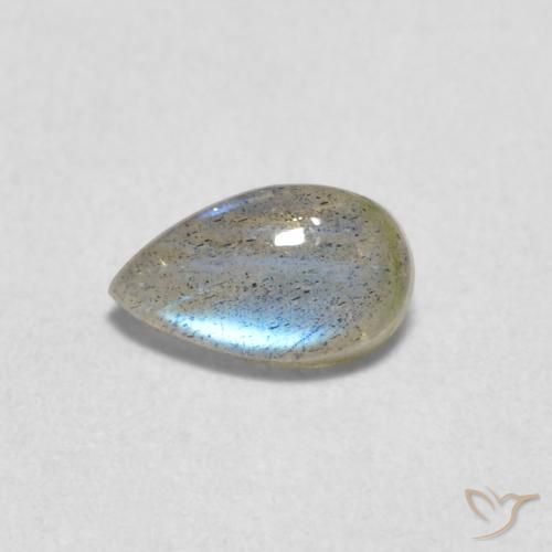 0.61ct Natural Multicolor Labradorite, Pear Shape, Translucent