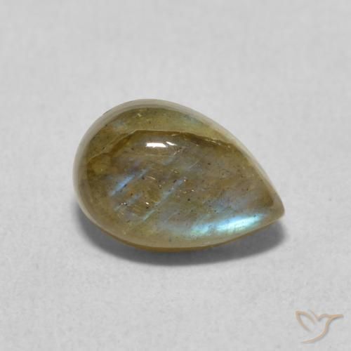 1.79ct Natural Multicolor Labradorite, Pear Shape, Translucent