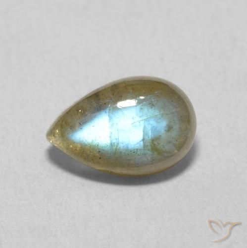 1.61ct Natural Multicolor Labradorite, Pear Shape, Translucent