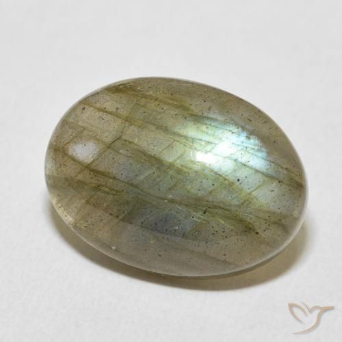11.84 ct Multicolor Labradorite Stone, Natural Labradorite in Oval Cabochon Shape for Sale