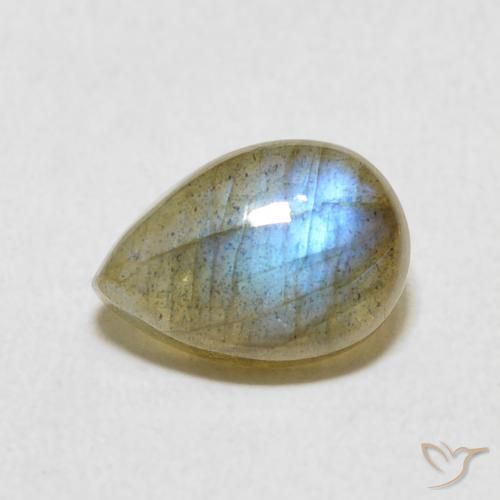 2.58ct Natural Multicolor Labradorite, Pear Shape, Translucent
