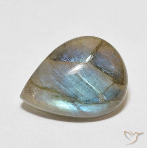 7.51ct Natural Multicolor Labradorite, Pear Shape, Translucent