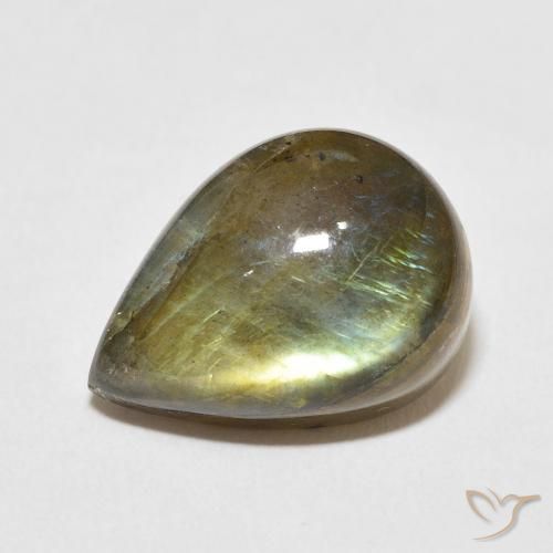 13.30ct Natural Multicolor Labradorite, Pear Shape, Translucent
