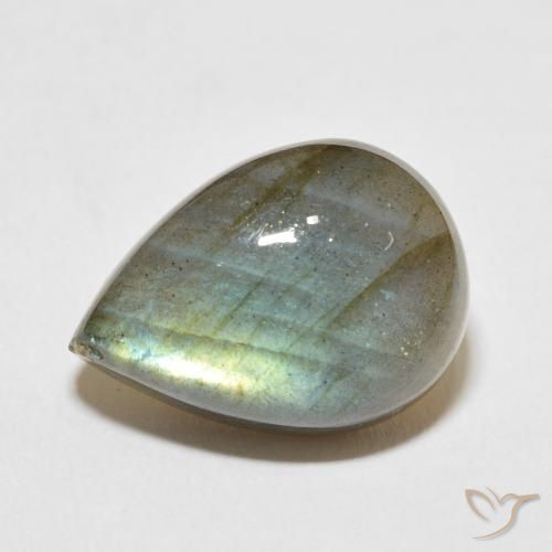 14.15ct Natural Multicolor Labradorite, Pear Shape, Translucent