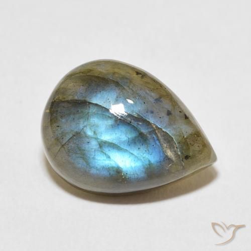 9.03ct Natural Multicolor Labradorite, Pear Shape, Translucent