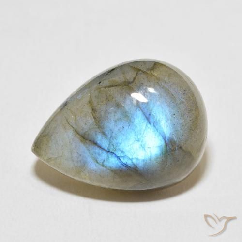 17.73ct Natural Multicolor Labradorite, Pear Shape, Translucent