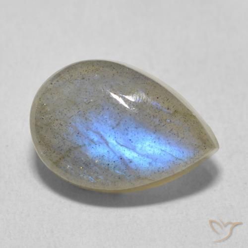 6.84ct Natural Multicolor Labradorite, Pear Shape, Translucent