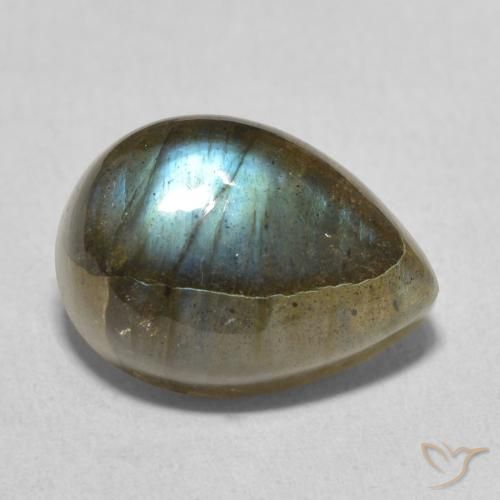 7.21ct Natural Multicolor Labradorite, Pear Shape, Translucent