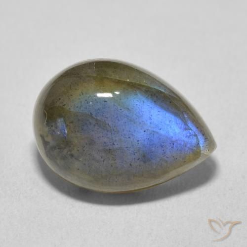 6.49ct Natural Multicolor Labradorite, Pear Shape, Translucent
