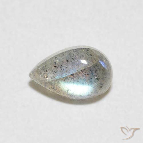 0.47ct Natural Multicolor Labradorite, Pear Shape, Translucent