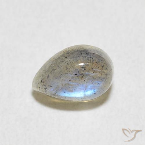 0.56ct Natural Multicolor Labradorite, Pear Shape, Translucent