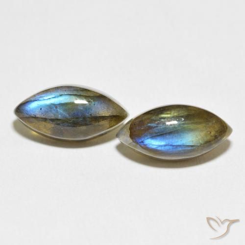 7.68ctw Natural Multicolor Labradorite, Marquise, Translucent
