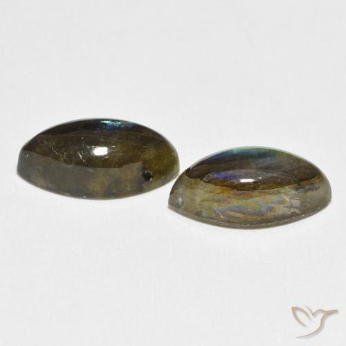 Labradorite Gemstones in 14 x 7 mm (calibrated) Size for Sale, Labradorite Stones in Multicolor Color