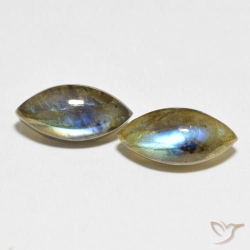6.86ctw Natural Multicolor Labradorite, Marquise, Translucent