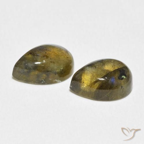 Labradorite Gemstones in 9 x 6 mm (calibrated) Size for Sale, Labradorite Stones in Multicolor Color