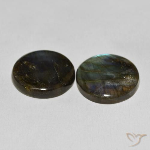 Labradorite Gemstones in 23.1 mm Size for Sale, Labradorite Stones in Multicolor Color
