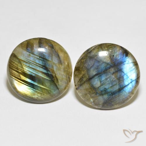 60.94ctw Natural Multicolor Labradorite, Round, Translucent