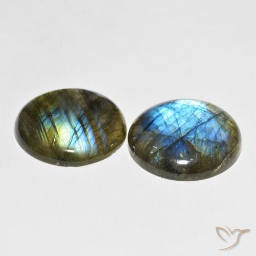 Labradorite Gemstones in 25.3 mm Size for Sale, Labradorite Stones in Multicolor Color