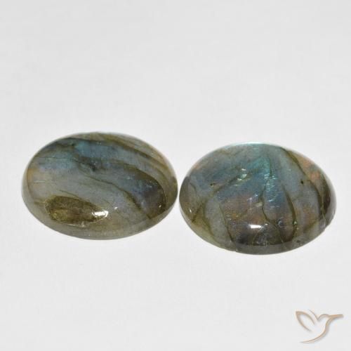 Labradorite Gemstones in 25.6 mm Size for Sale, Labradorite Stones in Multicolor Color