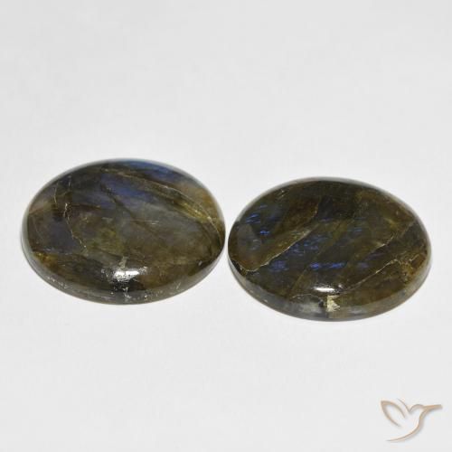 Labradorite Gemstones in 25.3 mm Size for Sale, Labradorite Stones in Multicolor Color