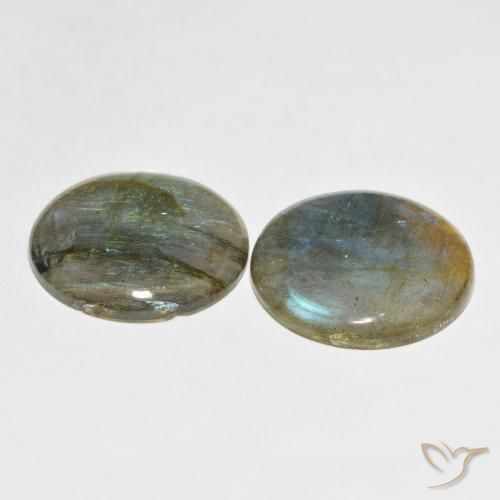 Labradorite Gemstones in 25.3 mm Size for Sale, Labradorite Stones in Multicolor Color