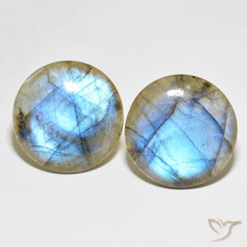 56.79ctw Natural Multicolor Labradorite, Round, Translucent