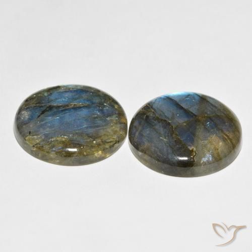 Labradorite Gemstones in 25.4 mm Size for Sale, Labradorite Stones in Multicolor Color