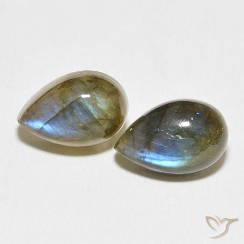 8.52ctw Natural Multicolor Labradorite, Pear Shape, Translucent