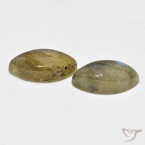 Labradorite Gemstones in 12 x 6 mm (calibrated) Size for Sale, Labradorite Stones in Multicolor Color