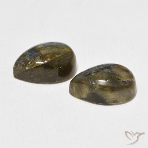 Labradorite Gemstones in 12 x 8 mm (calibrated) Size for Sale, Labradorite Stones in Multicolor Color