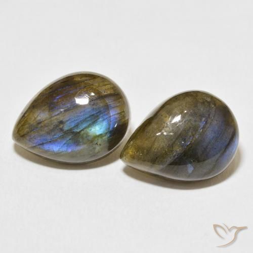 19.45ctw Natural Multicolor Labradorite, Pear Shape, Translucent