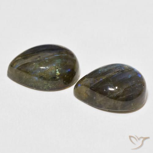 Labradorite Gemstones in 16 x 12 mm (calibrated) Size for Sale, Labradorite Stones in Multicolor Color