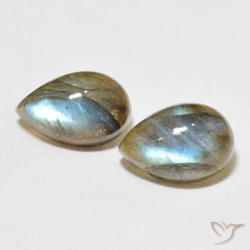 8.38ctw Natural Multicolor Labradorite, Pear Shape, Translucent
