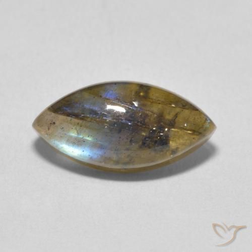 3.55ct Natural Multicolor Labradorite, Marquise, Translucent
