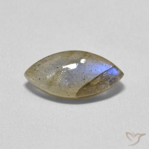 2.30 ct Multicolor Labradorite Stone, Natural Labradorite in Marquise Cabochon Shape for Sale