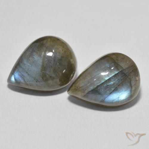 19.10ctw Natural Multicolor Labradorite, Pear Shape, Translucent