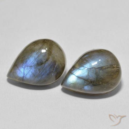 19.10ctw Natural Multicolor Labradorite, Pear Shape, Translucent