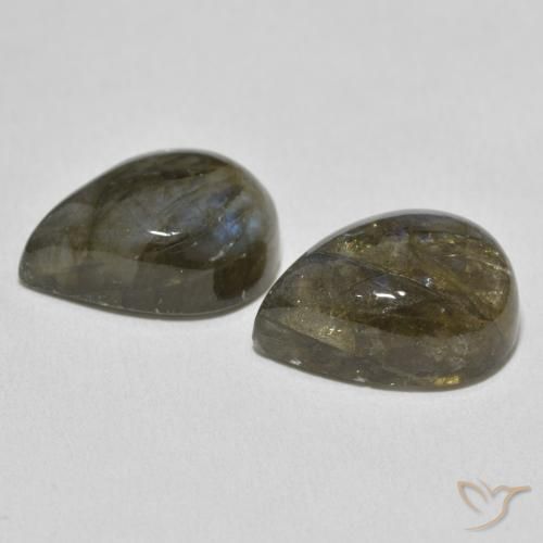 Labradorite Gemstones in 16 x 12 mm (calibrated) Size for Sale, Labradorite Stones in Multicolor Color