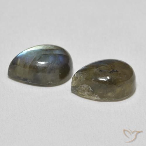 Labradorite Gemstones in 12 x 8 mm (calibrated) Size for Sale, Labradorite Stones in Multicolor Color