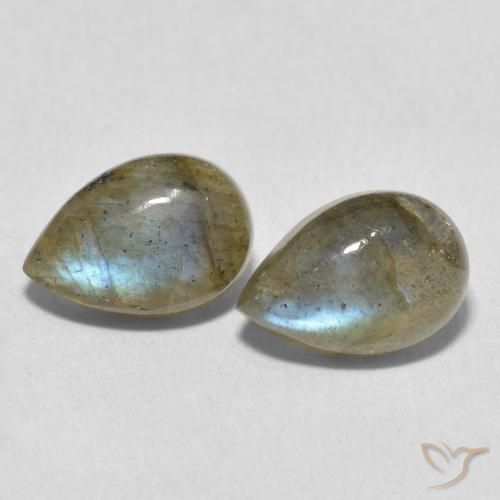 4.34ctw Natural Multicolor Labradorite, Pear Shape, Translucent