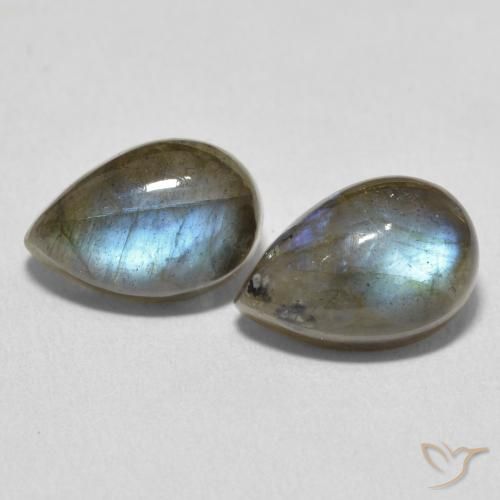 7.84ctw Natural Multicolor Labradorite, Pear Shape, Translucent